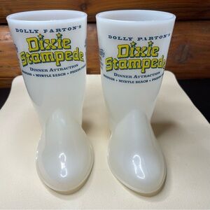 Dixie Stampede Dolly Parton Souvenir Boot Mugs 2009‎